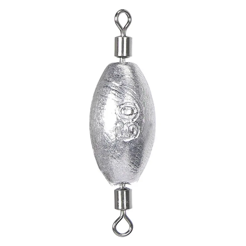Lead Sinker With Fishing Swivel 10g/20g/25g/30g/40g/50g/60g/70g/80g/100g Olive Shaped Lead Weights Fishing Tackle Accessories