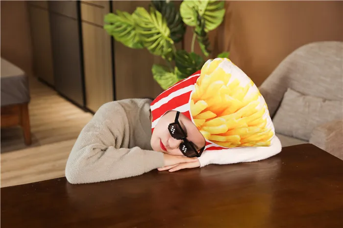 Cartoon Plush Headwear Cosplay Party Funny Eggplant Food Hat Cap Pineapple Popcorn Chips Headdress Photo Performance Prop