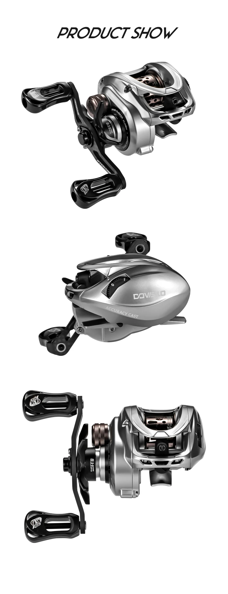 SOLOKING Acura 136g Ultra Light Baitcasting Reel BFS Baitcasting Fishing Reel 7.1/8.1 Gear Ratio 10+1BB 4KG Power Baitcaster