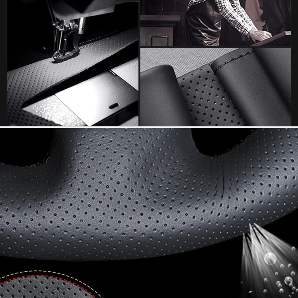 Non-Slip Black Suede Braid Car Steering Wheel Cover For Mazda MX-5 2009-2013 RX-8 2009-2013 CX-7 CX7 2007-2009 Car Accessories