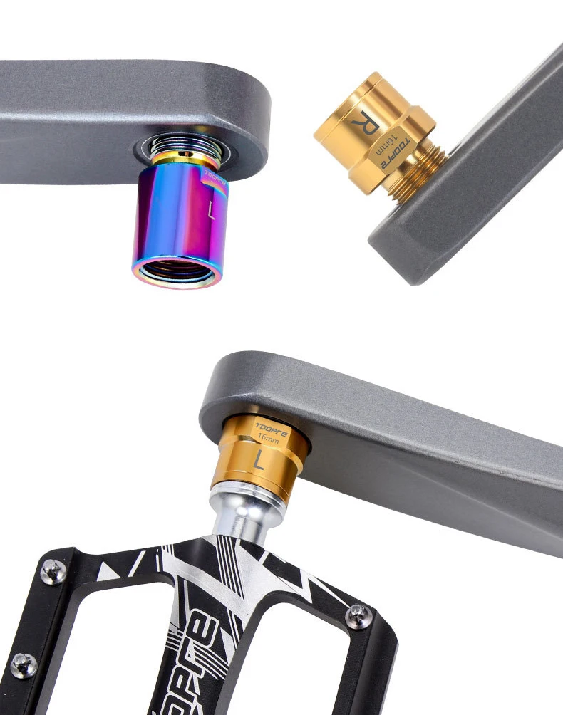 TOOPRE 1 pair 16mm 20mm Mountain Road Bike Pedal Extender Extension Pedal Axis Crank Accessories for Bicycle Pedal Extension