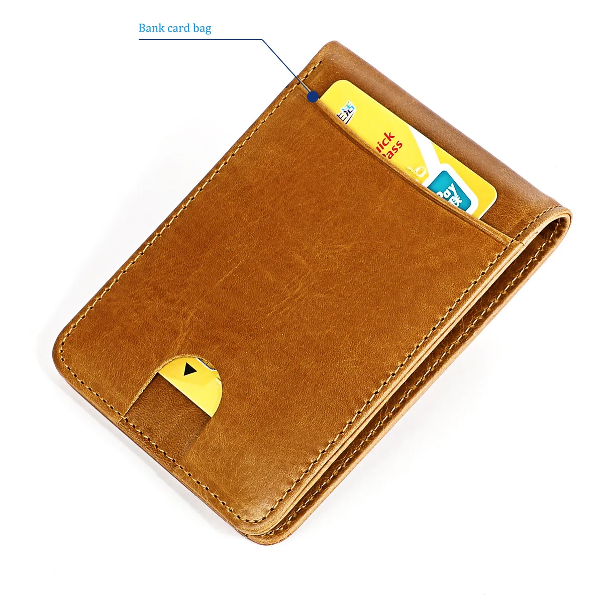 Anti RFID Genuine Leather Men‘s Wallet Mini Women Money Bag Credit Card Holder Small Purse For Male 4 Colors