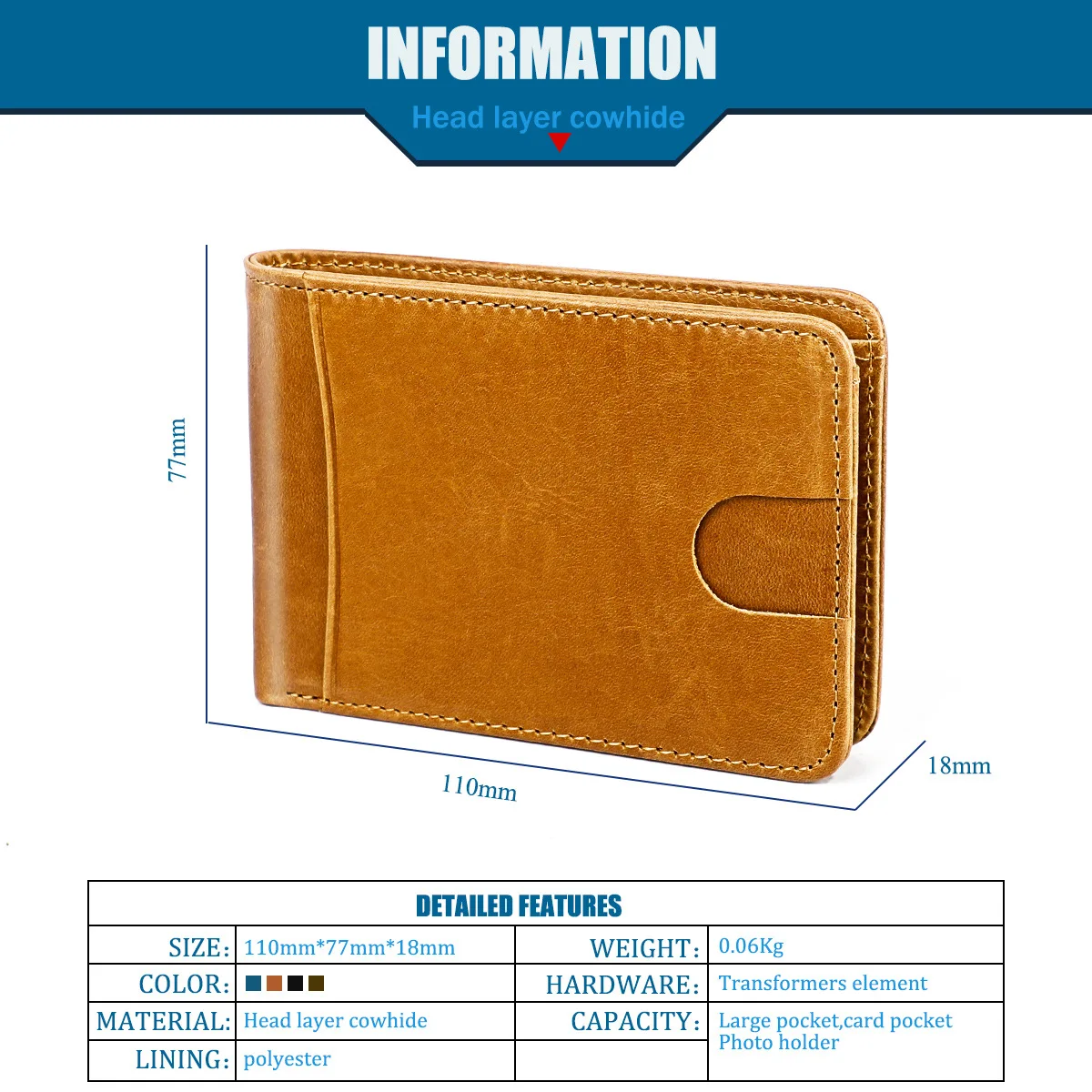 Anti RFID Genuine Leather Men‘s Wallet Mini Women Money Bag Credit Card Holder Small Purse For Male 4 Colors