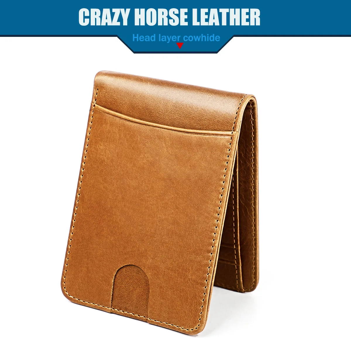 Anti RFID Genuine Leather Men‘s Wallet Mini Women Money Bag Credit Card Holder Small Purse For Male 4 Colors