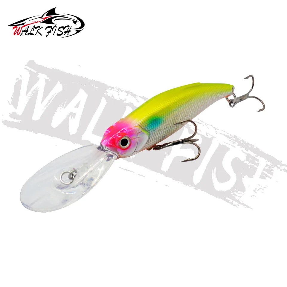 WALK FISH 1PCS Fishing Lure Minnow Swimbait Artificial Bait Hard Bait Wobbler 115mm 10g Diving depth 2-4m 3D Fisheyes 2 Hooks