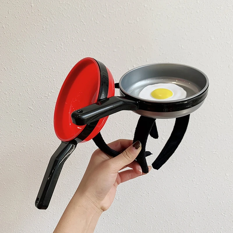 Pan Fried Egg Headband Party Favors Novelty Hair Hoop Novelty Headwear Funny Headbands For Party Dress Up