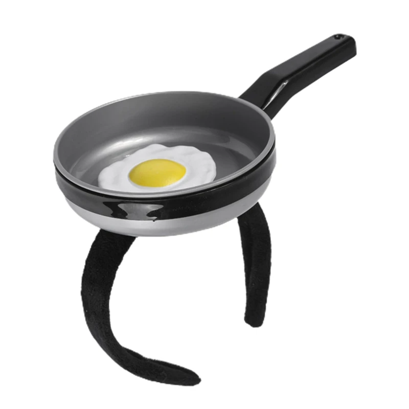 Pan Fried Egg Headband Party Favors Novelty Hair Hoop Novelty Headwear Funny Headbands For Party Dress Up
