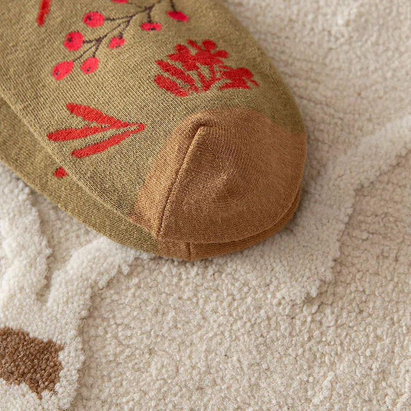 Fashion Harajuku Retro Crew Socks Women Korean Style Vintage Streetwear Women Socks College Style School Girls Cotton Long Socks