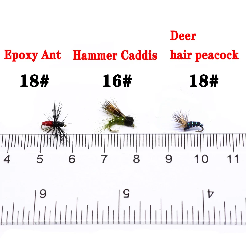 6pcs/5pcs Boxed 18#16#Trout Fishing Small Dry Flies Mayfly Caddis Beatis Imitating Panfish Grayling Striking Fly Fishing Flies