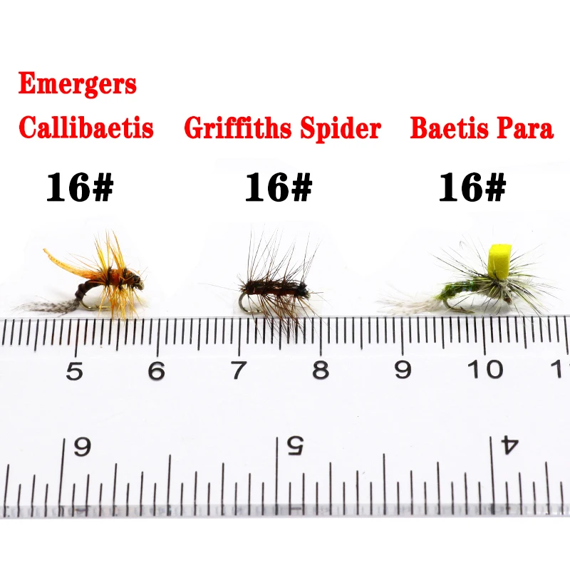 6pcs/5pcs Boxed 18#16#Trout Fishing Small Dry Flies Mayfly Caddis Beatis Imitating Panfish Grayling Striking Fly Fishing Flies