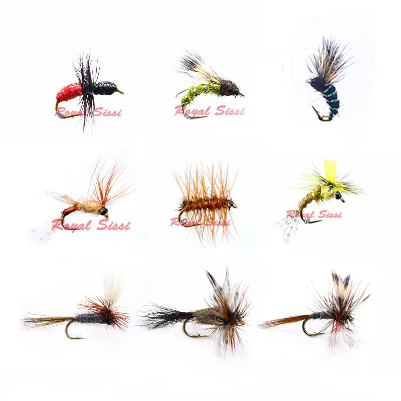 6pcs/5pcs Boxed 18#16#Trout Fishing Small Dry Flies Mayfly Caddis Beatis Imitating Panfish Grayling Striking Fly Fishing Flies