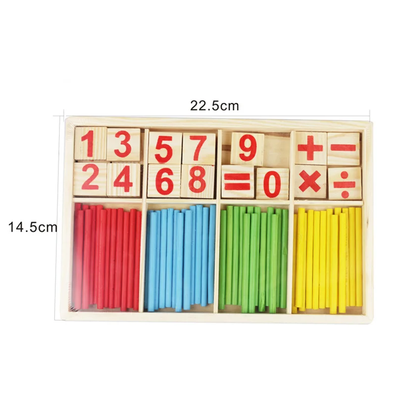 DIY Montessori Toys Math Number Wooden Blocks Counting Sticks Early Learning Educational Games Toys Gifts For Children Kids