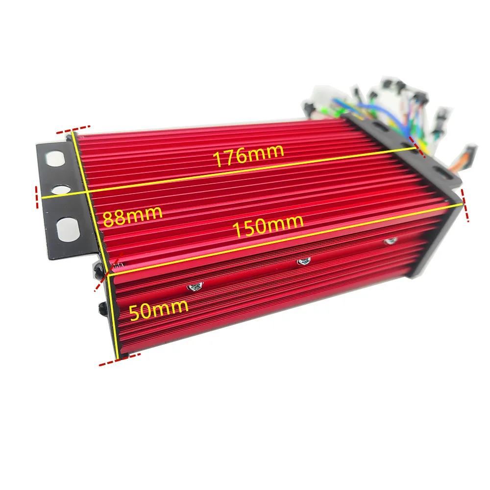 Electric Bike Scooter Brushless Motor Controller LCD Display 800W-1000W 36V-72V Control Panel 26A-33A for E-Bike