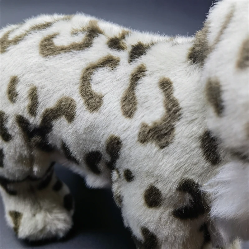 Snow Leopard Plush Toy High Fidelity Cute Snow Panther Plushie Lifelike Animals Simulation Stuffed Doll Kawai Toy Gifts For Kids