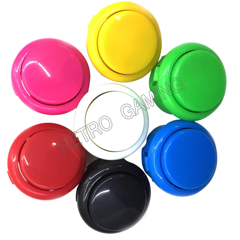 1pcs/10PCS 30mm Push Button Classic Retro Arcade Button 7 Colour Operated Video Game For Arcade Cabinet