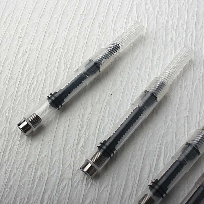10pc FOUNTAIN PEN Refill INK CONVERTER PUMP CARTRIDGES Black