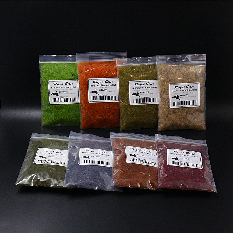 Highly Recommend Premium Nymph Fly Dub Spiky Hare Dub Plus Antron Fiber for Caddis Emergers Trout Fishing Fly Tying Materials