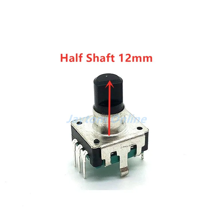 2pcs 360 Degree EC12 Rotary Encoder RE12 Audio Encoder Coding 5Pin 24 Position With Push Button Switch Handle 12mm 14mm 19mm
