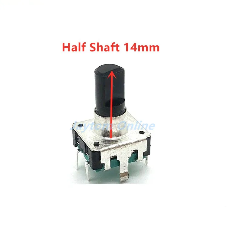 2pcs 360 Degree EC12 Rotary Encoder RE12 Audio Encoder Coding 5Pin 24 Position With Push Button Switch Handle 12mm 14mm 19mm