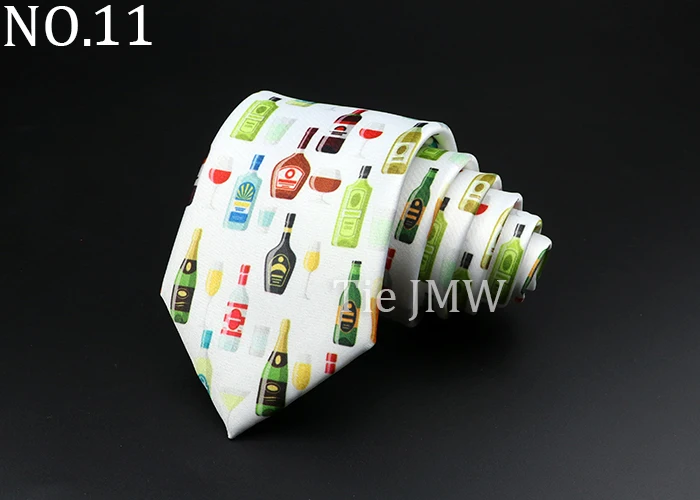 Novelty Fashion Men's Tie Floral Food Animal Necktie Soft Polyester Brown Gravatas For Wedding Business Party Dress Ties Gift