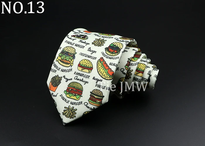Novelty Fashion Men's Tie Floral Food Animal Necktie Soft Polyester Brown Gravatas For Wedding Business Party Dress Ties Gift