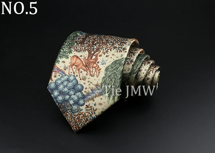 Novelty Fashion Men's Tie Floral Food Animal Necktie Soft Polyester Brown Gravatas For Wedding Business Party Dress Ties Gift