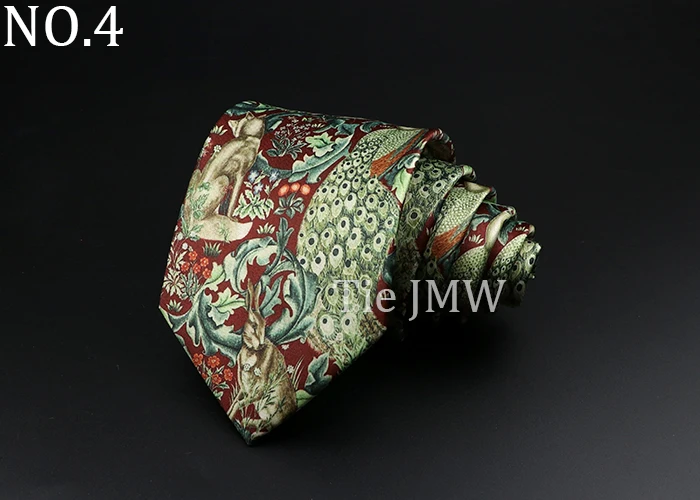 Novelty Fashion Men's Tie Floral Food Animal Necktie Soft Polyester Brown Gravatas For Wedding Business Party Dress Ties Gift
