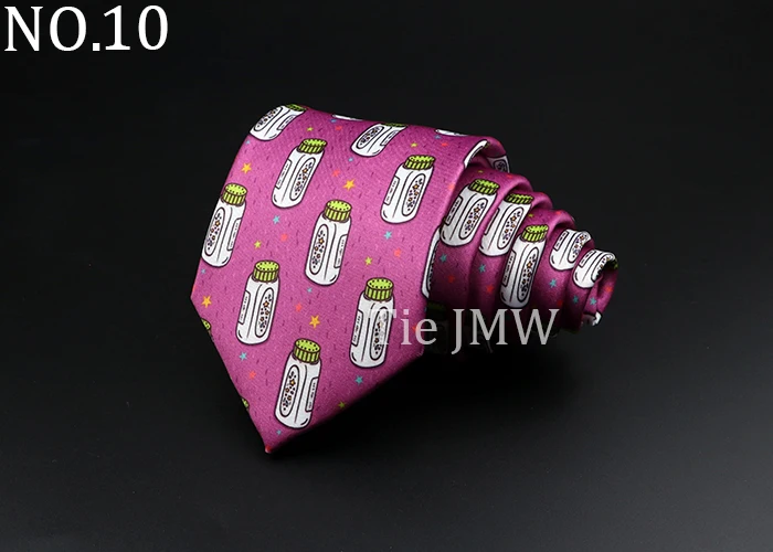 Novelty Fashion Men's Tie Floral Food Animal Necktie Soft Polyester Brown Gravatas For Wedding Business Party Dress Ties Gift