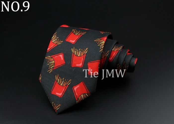 Novelty Fashion Men's Tie Floral Food Animal Necktie Soft Polyester Brown Gravatas For Wedding Business Party Dress Ties Gift