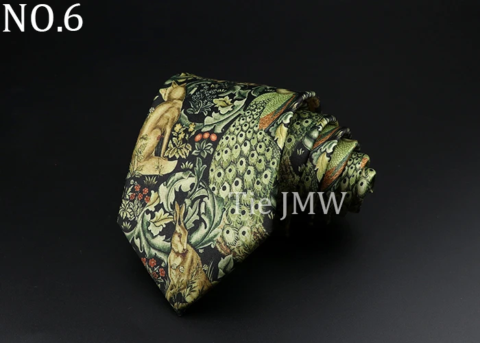 Novelty Fashion Men's Tie Floral Food Animal Necktie Soft Polyester Brown Gravatas For Wedding Business Party Dress Ties Gift