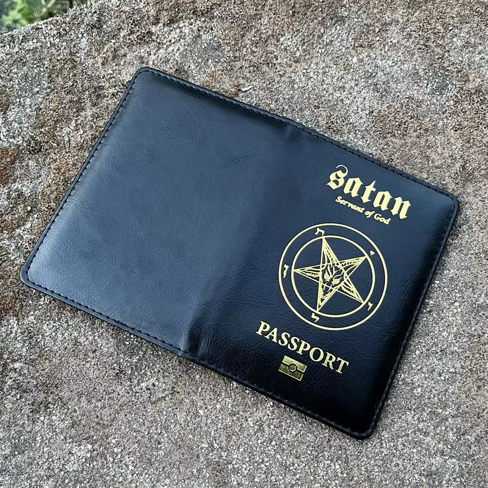 Goat Baphomet Passport Cover Travel Passport Holder Goat's Head Witchcraft Cover on The Passport