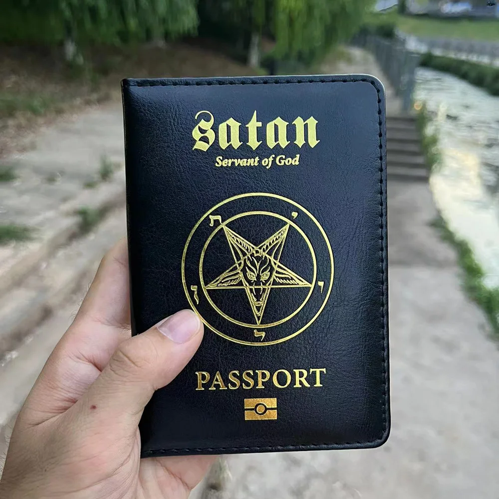 Goat Baphomet Passport Cover Travel Passport Holder Goat's Head Witchcraft Cover on The Passport