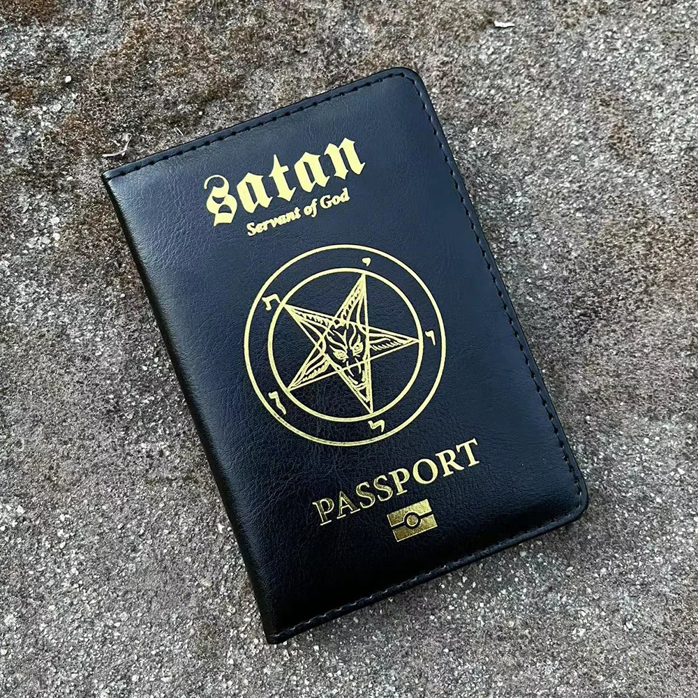 Goat Baphomet Passport Cover Travel Passport Holder Goat's Head Witchcraft Cover on The Passport
