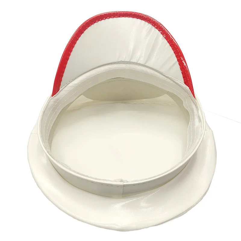 Red Cross Doctors Nurses Hats for Carnival Christmas Party Cosplay Cap Cotton Plaid Badge Role-play Funny Berets