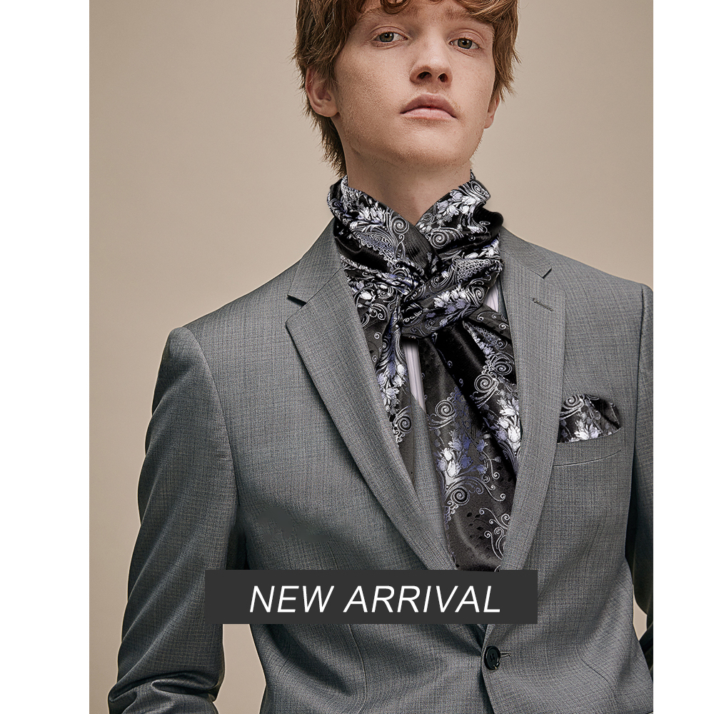 Fashion Silk Scarf Men Luxury Band Designer Green Solid Satin Shawl Banadanna Foulard Pashmina Casual 160cm*50cm Barry. Wang