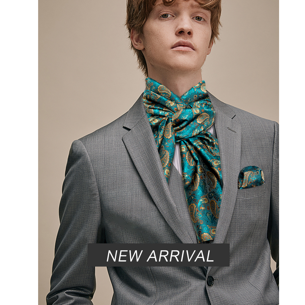 Fashion Silk Scarf Men Luxury Band Designer Green Solid Satin Shawl Banadanna Foulard Pashmina Casual 160cm*50cm Barry. Wang