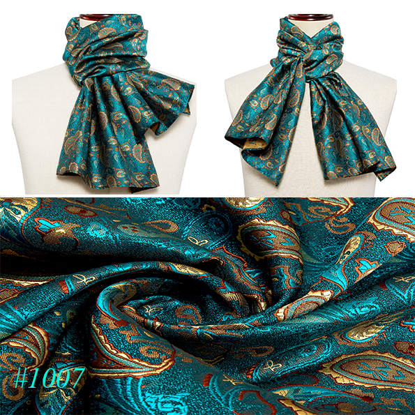 Fashion Silk Scarf Men Luxury Band Designer Green Solid Satin Shawl Banadanna Foulard Pashmina Casual 160cm*50cm Barry. Wang