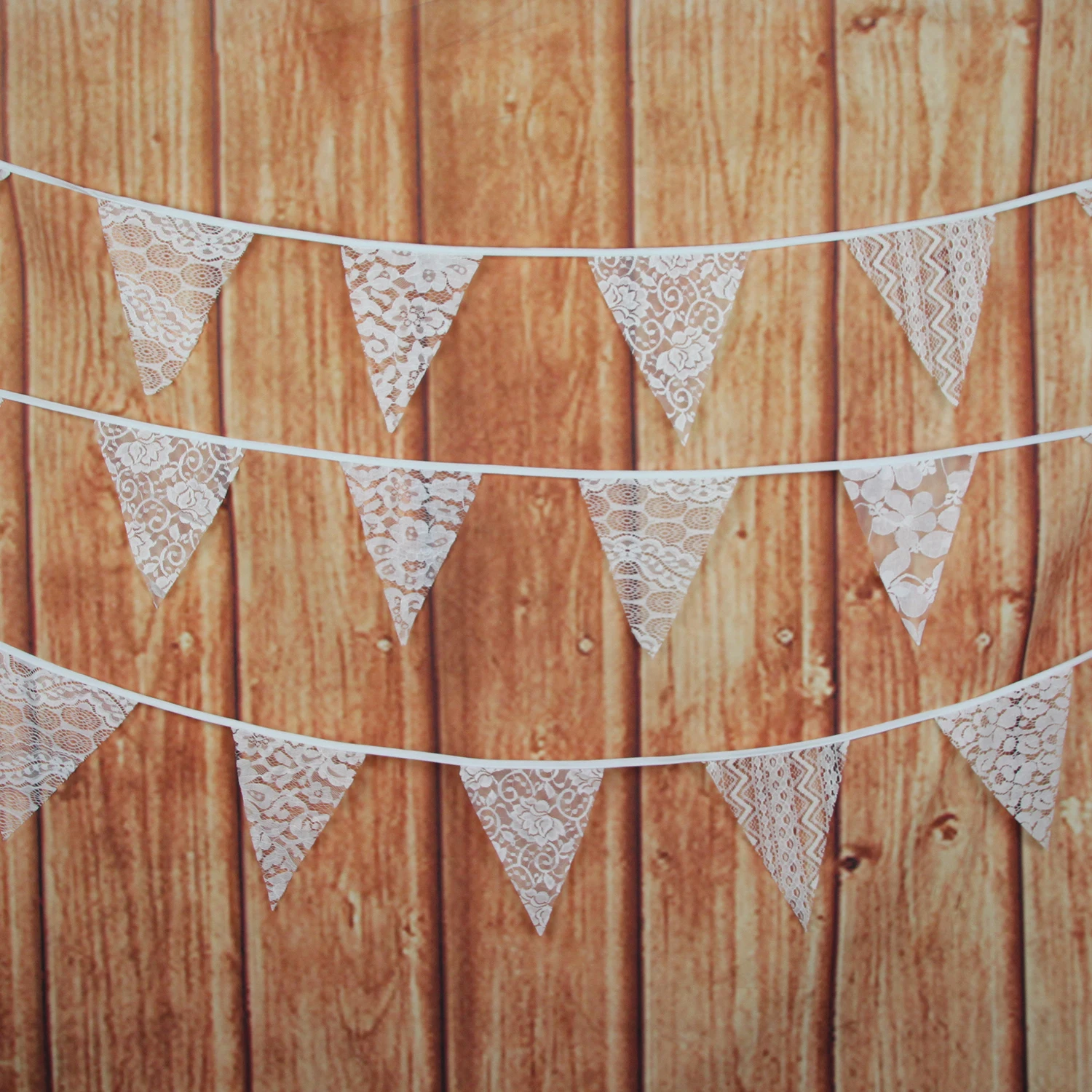 10M 36 Pennant Lace Hessian Flags Birthday Carnival Fabric Bunting Wedding Party Decor Banner Home Baby Shower Garland