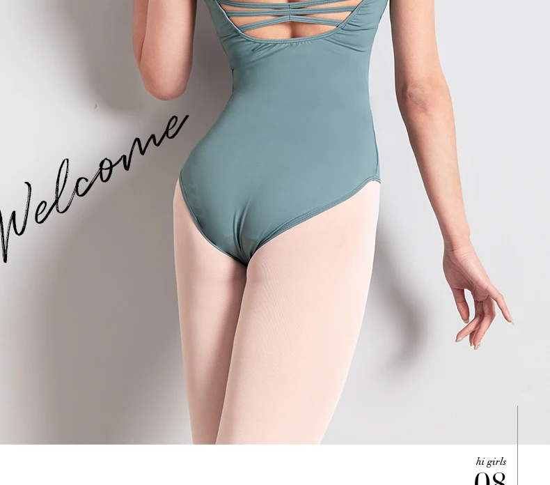 Tights, Double Suspenders, Ballet One-Piece Suit, Practice Body Suit, Art Test, Big Back and High Crotch, Sexy Practice Suit, Ad