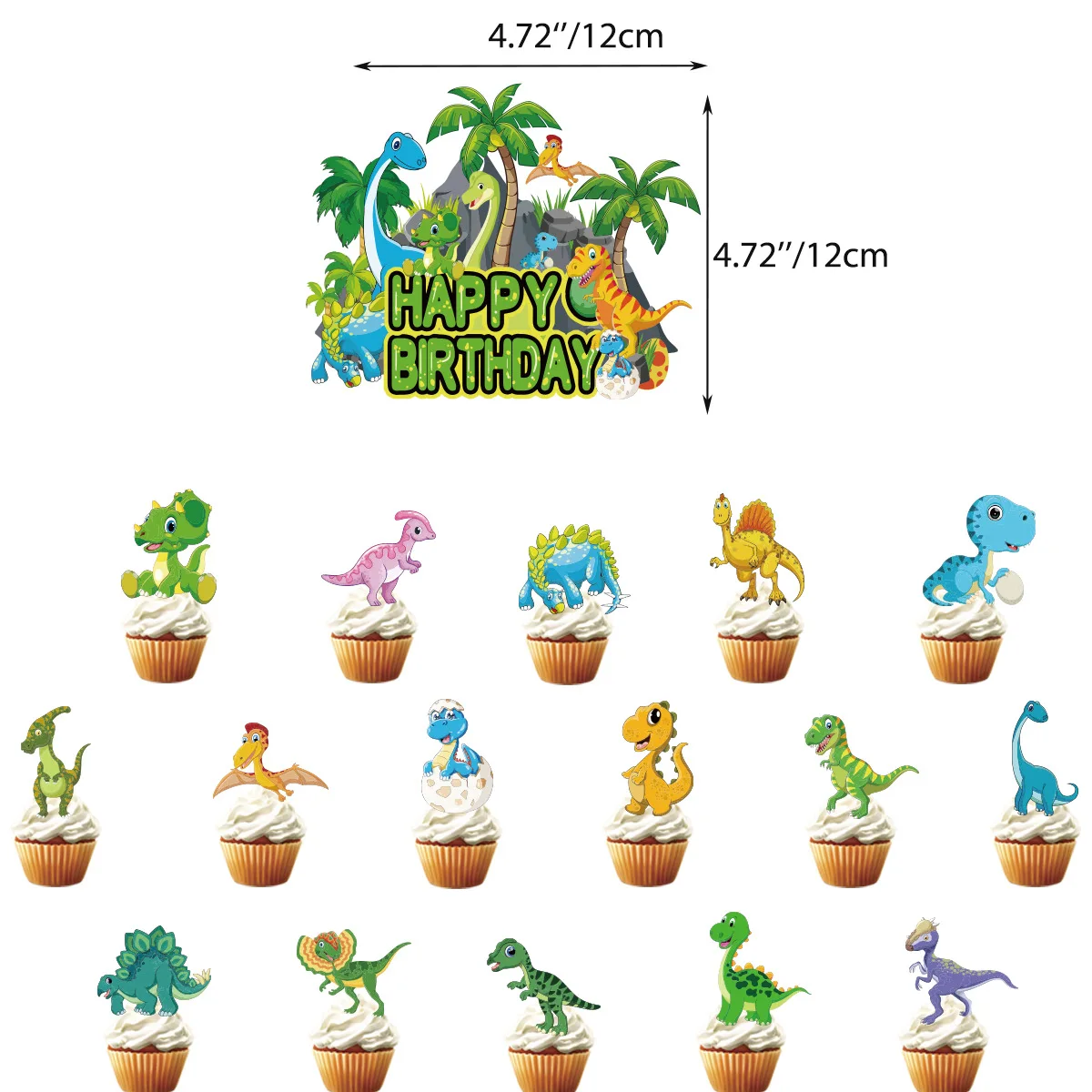 12pcs Cartoon Dinosaur Slap Bracelets Gifts Dinosaur Party Decoration Kids Boys Happy Jungle Safari Dino Birthday Party Favors