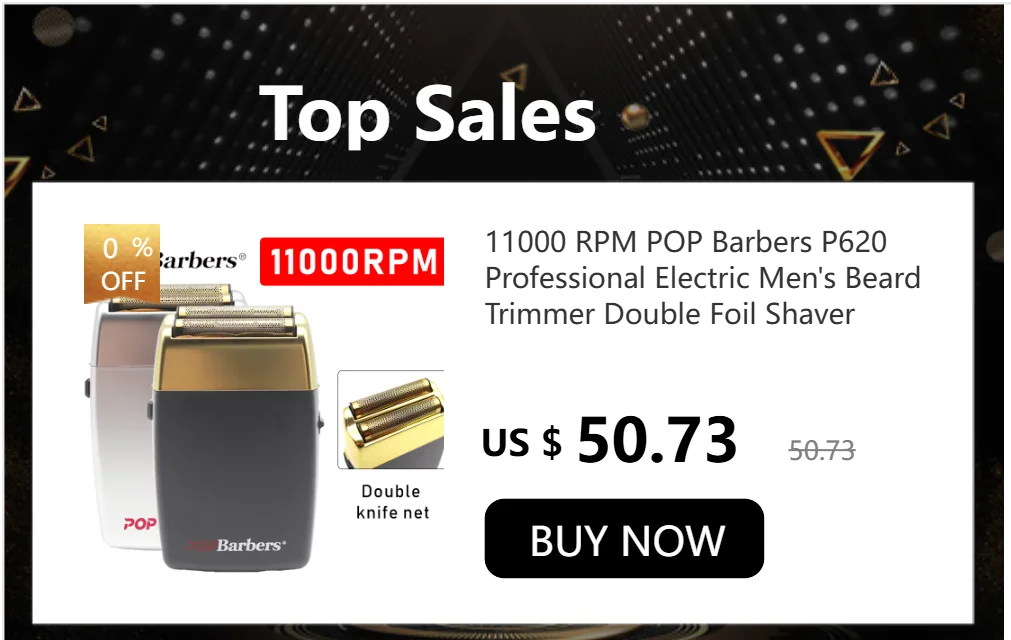 PopBarbers P800 Hair Trimmer for Men Professional Hair Clipper Barber Hair Cutting Machine 7000rpm 2 Gears Finishing Haircut