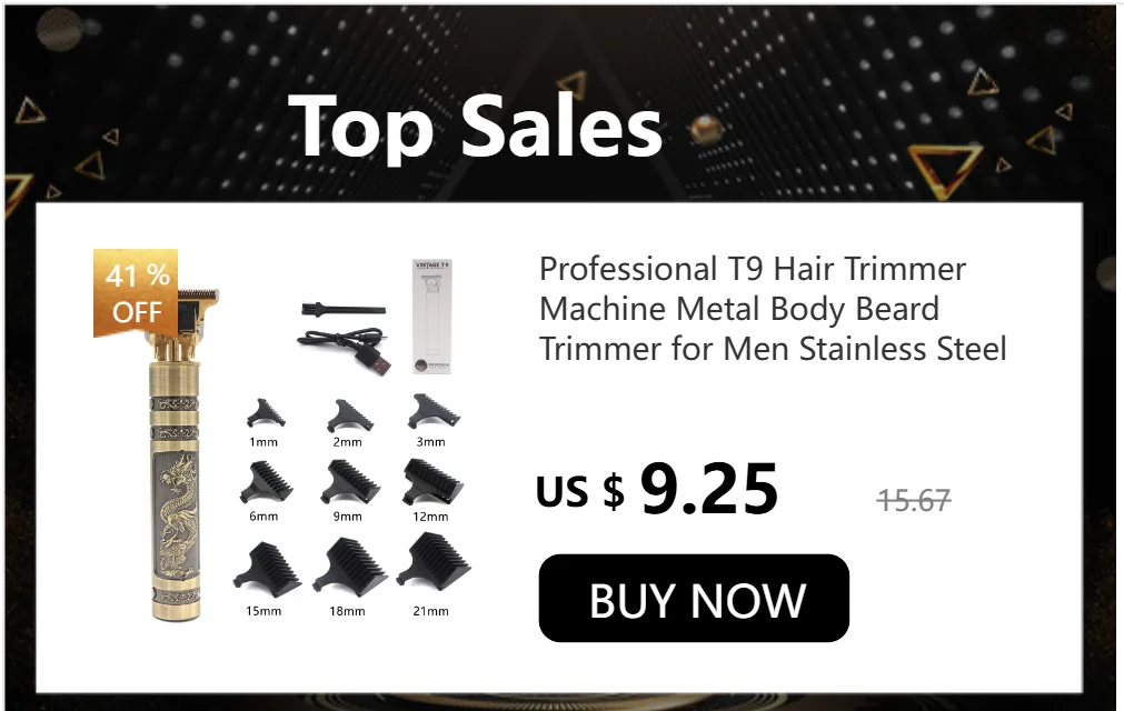 PopBarbers P800 Hair Trimmer for Men Professional Hair Clipper Barber Hair Cutting Machine 7000rpm 2 Gears Finishing Haircut