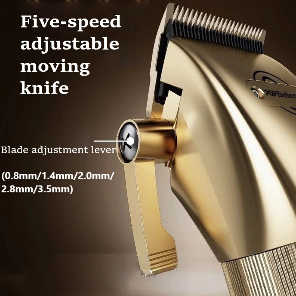 PopBarbers P800 Hair Trimmer for Men Professional Hair Clipper Barber Hair Cutting Machine 7000rpm 2 Gears Finishing Haircut