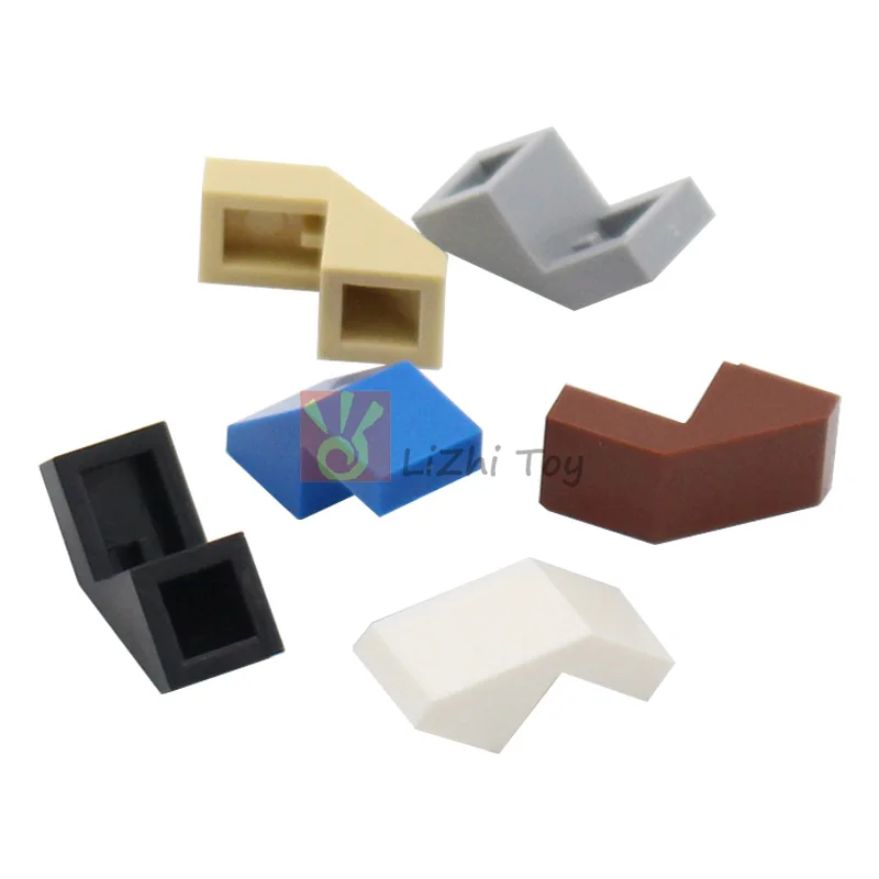 50pcs MOC Building Block Slope 45 2x1 with Cutout Without Stud 28192 DIY Enlighten Bricks Compatible Assembles Particles Toys