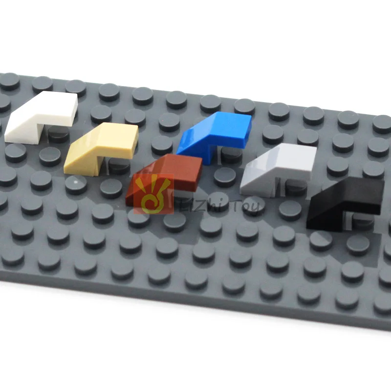 50pcs MOC Building Block Slope 45 2x1 with Cutout Without Stud 28192 DIY Enlighten Bricks Compatible Assembles Particles Toys