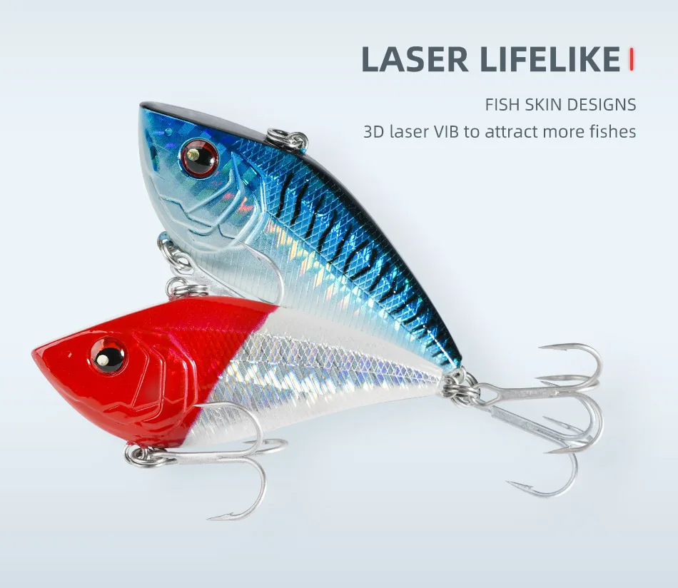 Noeby Lipless Crankbait Fishing Lure 70mm 17.3g Rattling Sinking Vibration Artificial Hard Bait for Perch Walleye Fishing Lures