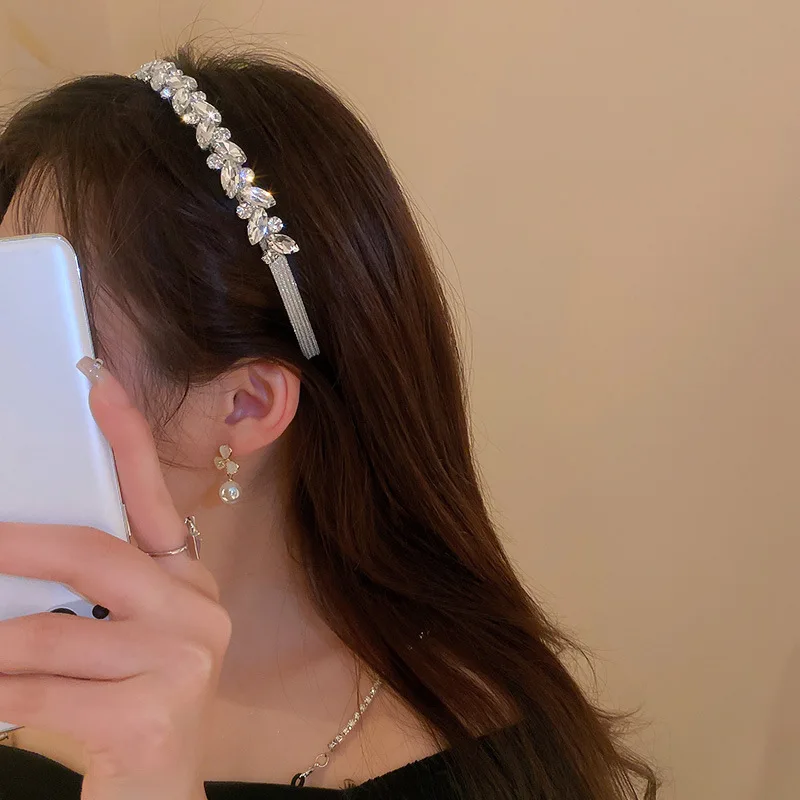 Circle Square Rhinestone Headband Flash Hair Head Party Wedding Hair Accessories