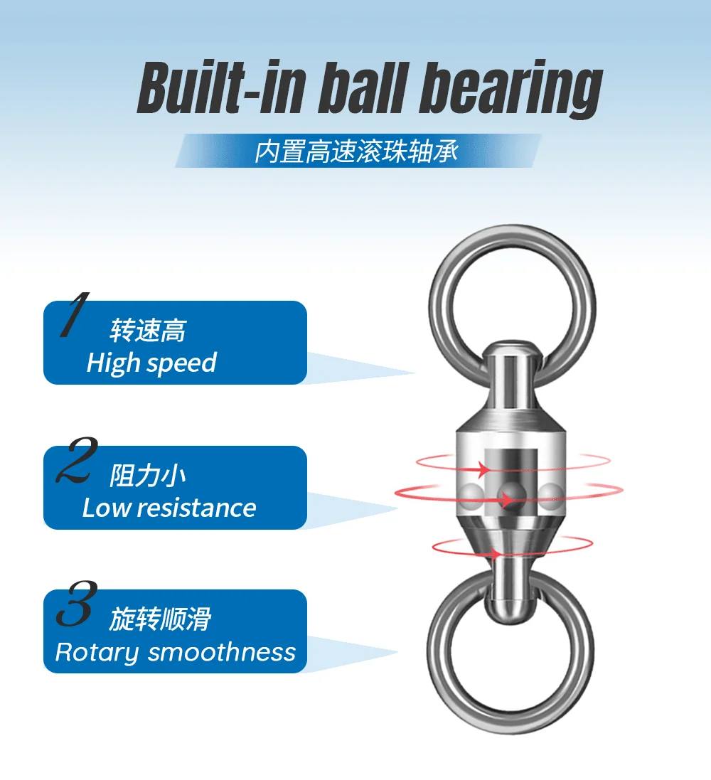 JIGGINGPRO Ball Bearing Swivels For Fishing Accessories Fishing Goods BB Swivel Sea Fishing