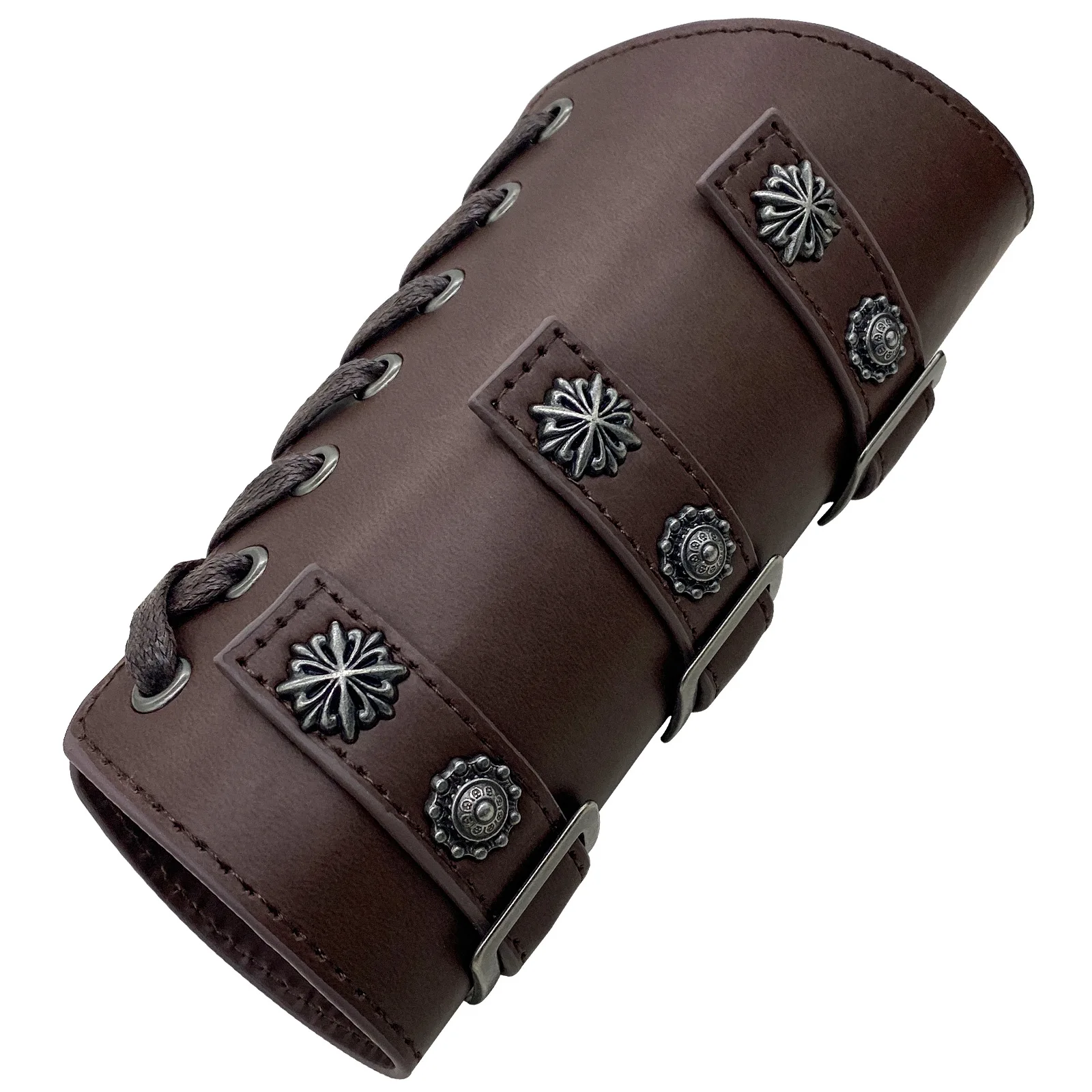Medieval Renaissance Barbarian Leather Arm Guard Bracer Nordic Vambracers For SCA Larp Festival Costume Forearm Protector