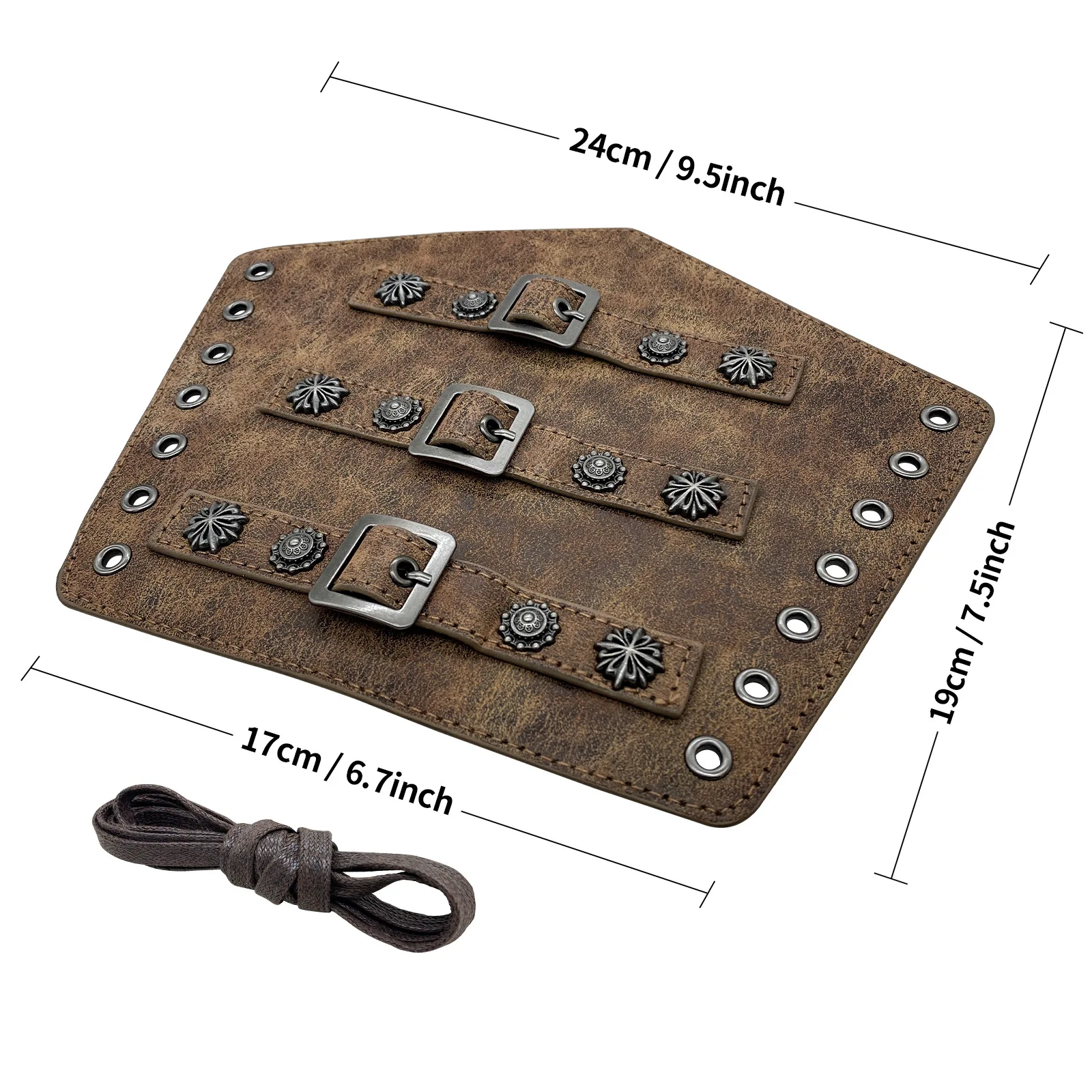 Medieval Renaissance Barbarian Leather Arm Guard Bracer Nordic Vambracers For SCA Larp Festival Costume Forearm Protector
